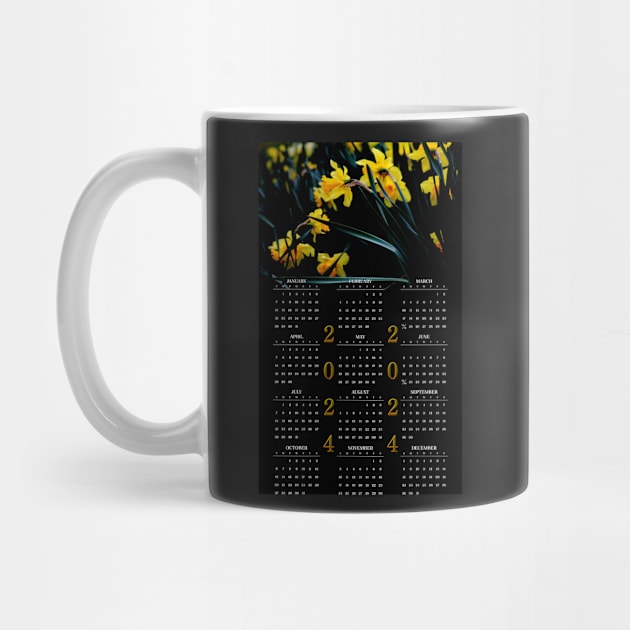 Daffodil Blooms • 2024 Year-at-a-glance Calendar by photoclique